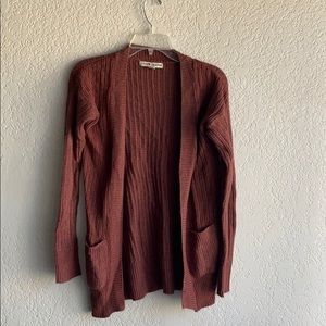 Maroon cardigan